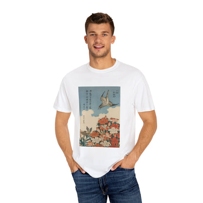 Cuckoo and Azaleas by Katsushika Hokusai (T-Shirt)
