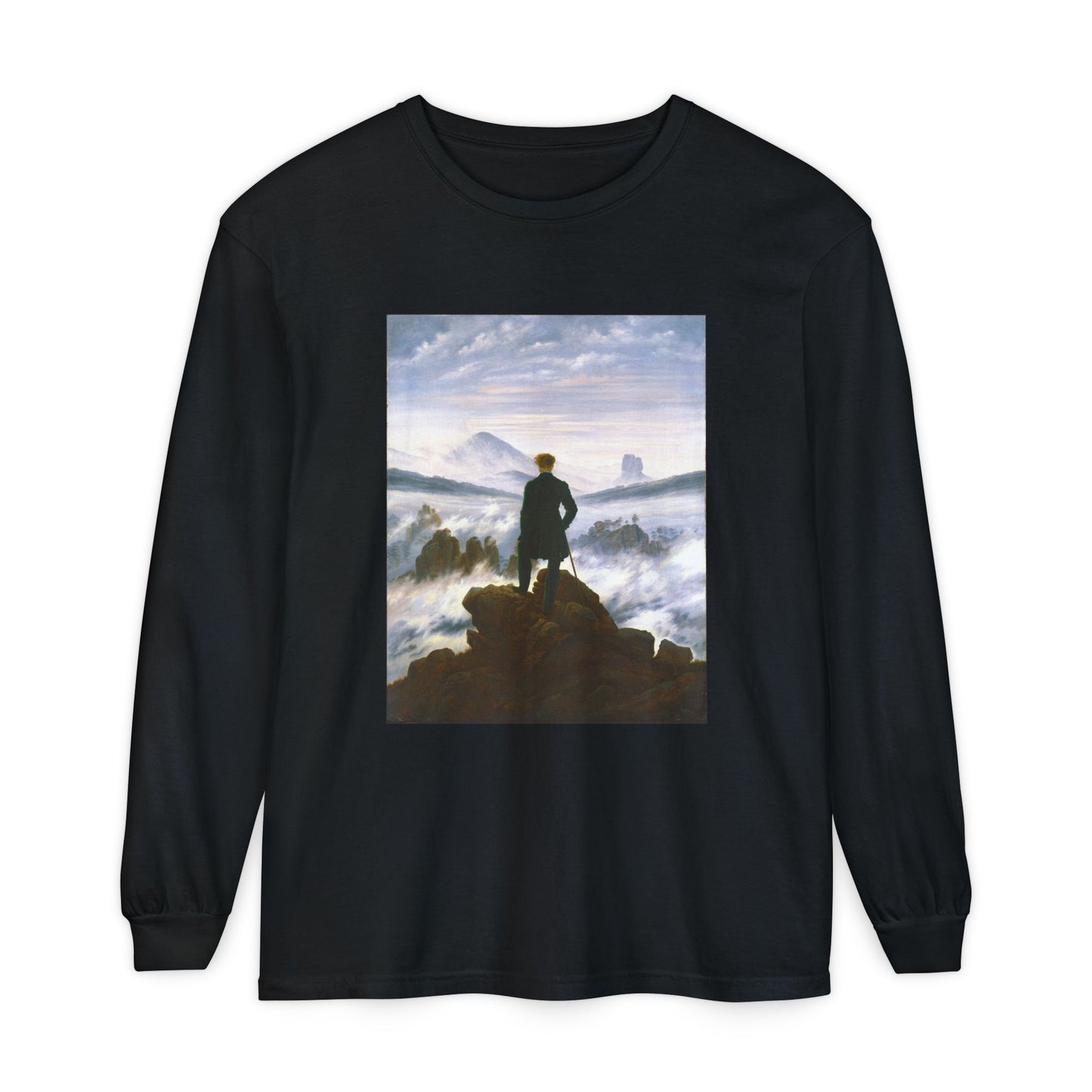 Wanderer above the Sea of Fog by Caspar David Friedrich (Long Sleeve)