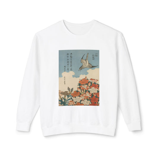Cuckoo and Azaleas by Katsushika Hokusai (Sweatshirt)