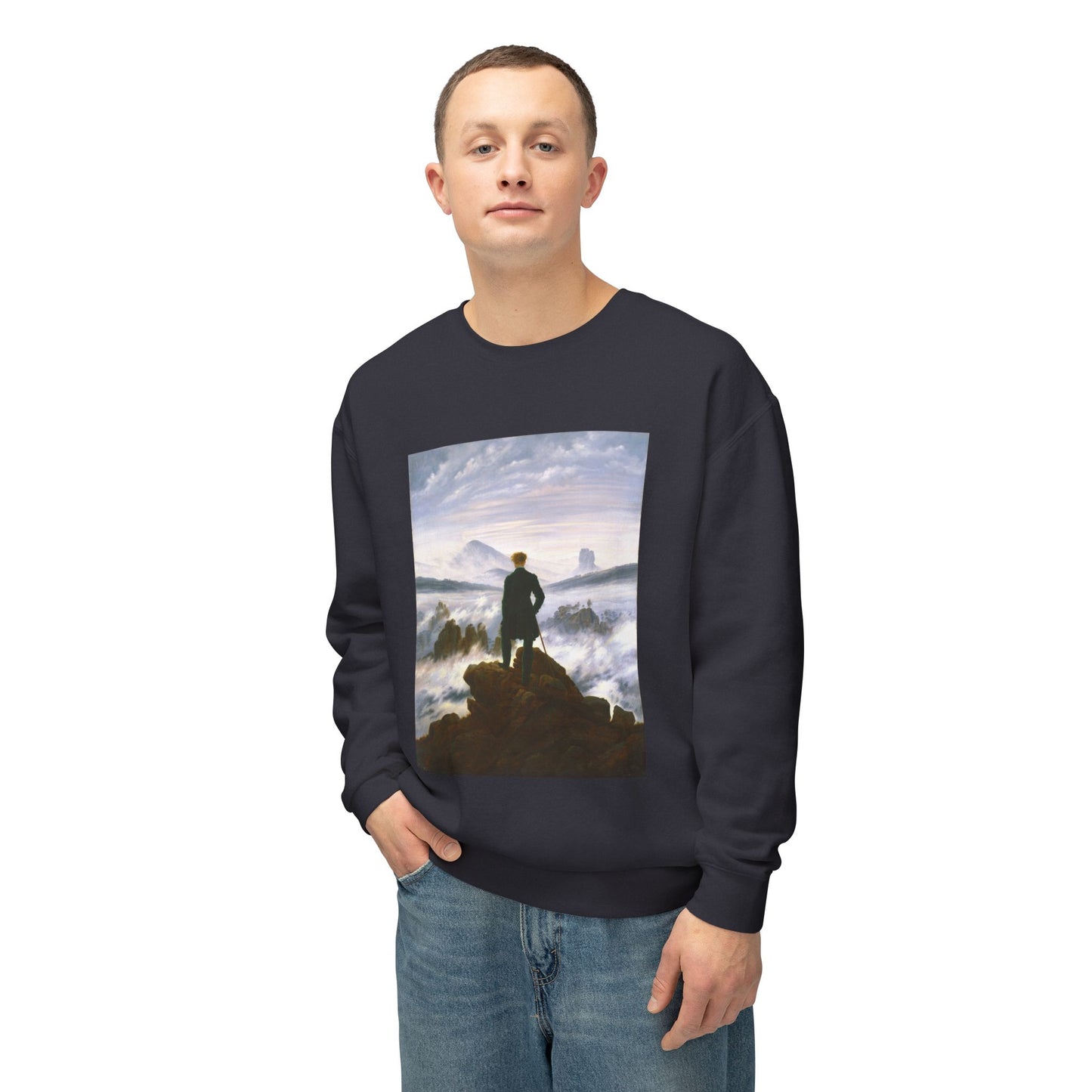 Wanderer above the Sea of Fog by Caspar David Friedrich (Sweatshirt)