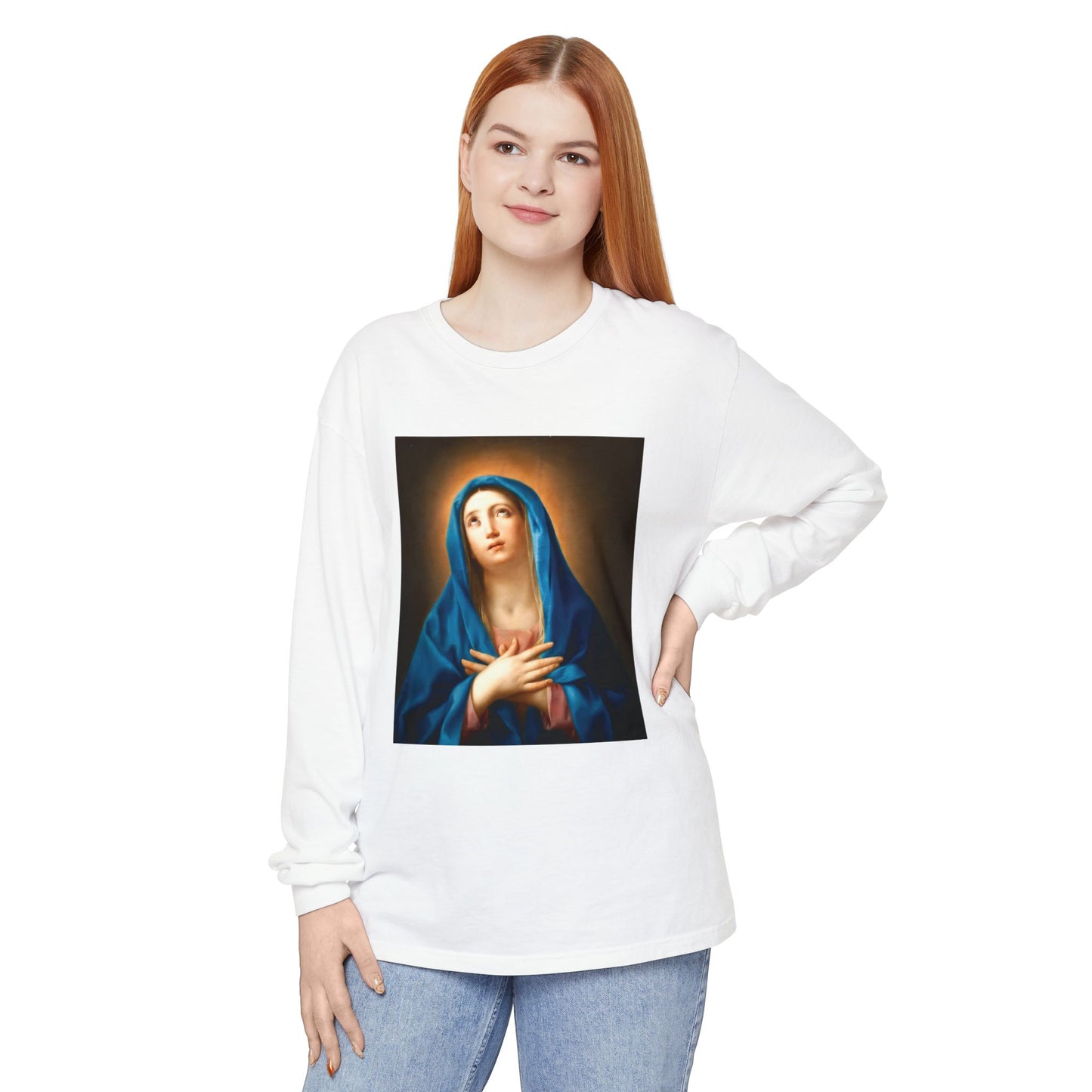 Our Lady of Sorrows by Anton Raphael Mengs (Long Sleeve)