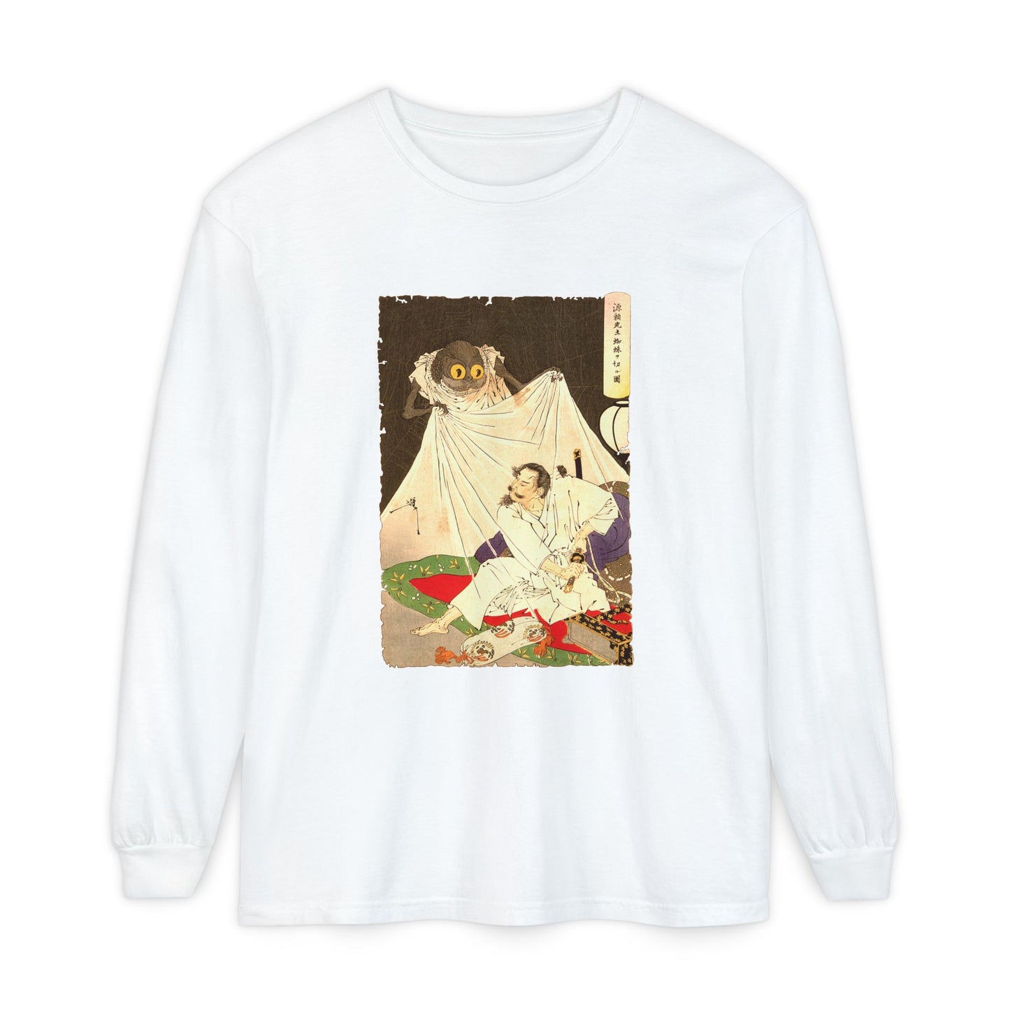 Minamoto no Yorimitsu Fighting the Earth Spider by Tsukioka Yoshitoshi (Long Sleeve)