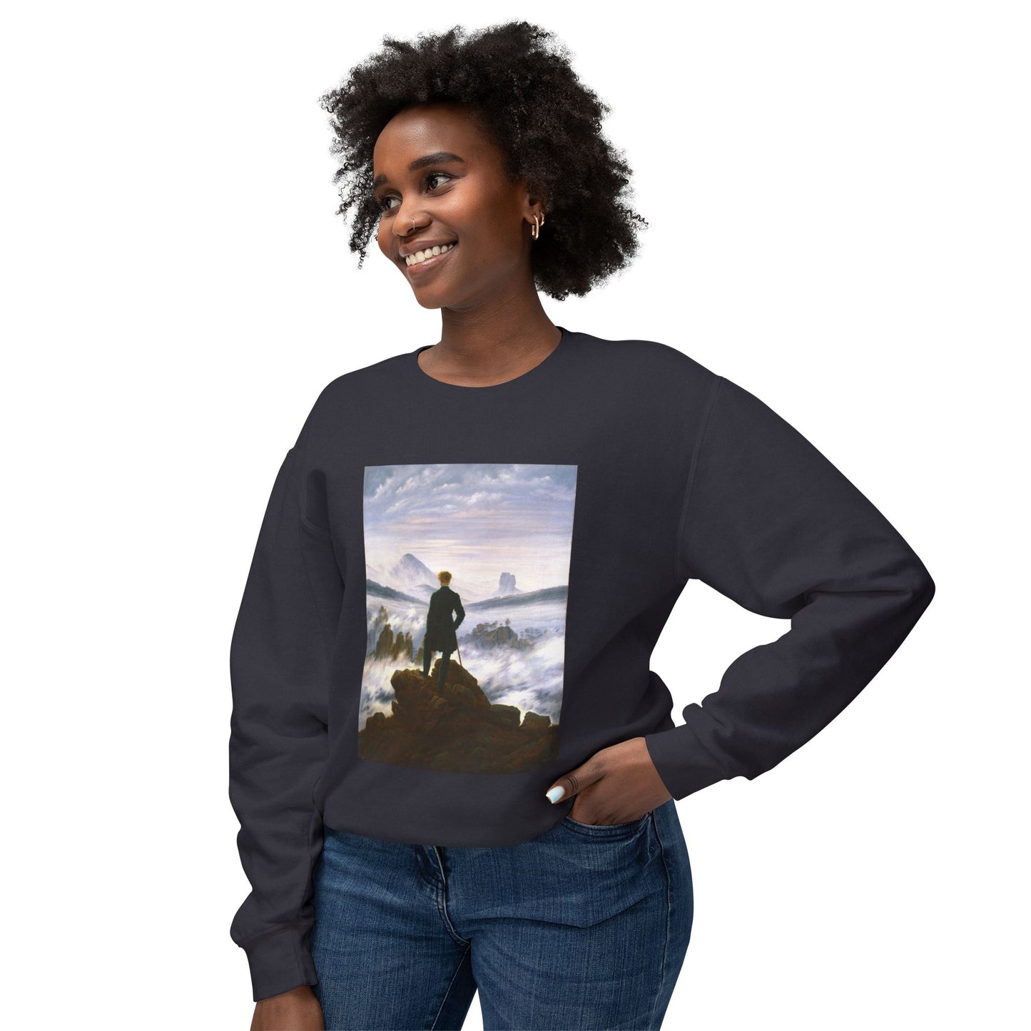 Wanderer above the Sea of Fog by Caspar David Friedrich (Sweatshirt)