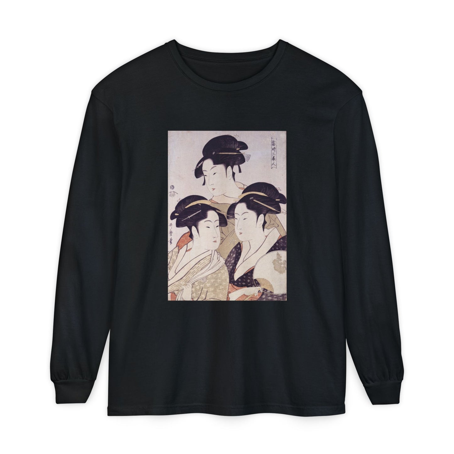 Three Beauties of the Present Day by Kitagawa Utamaro (Long Sleeve)