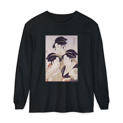Three Beauties of the Present Day by Kitagawa Utamaro (Long Sleeve)