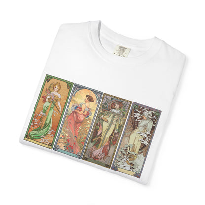The Seasons by Alphonse Mucha (T-Shirt)