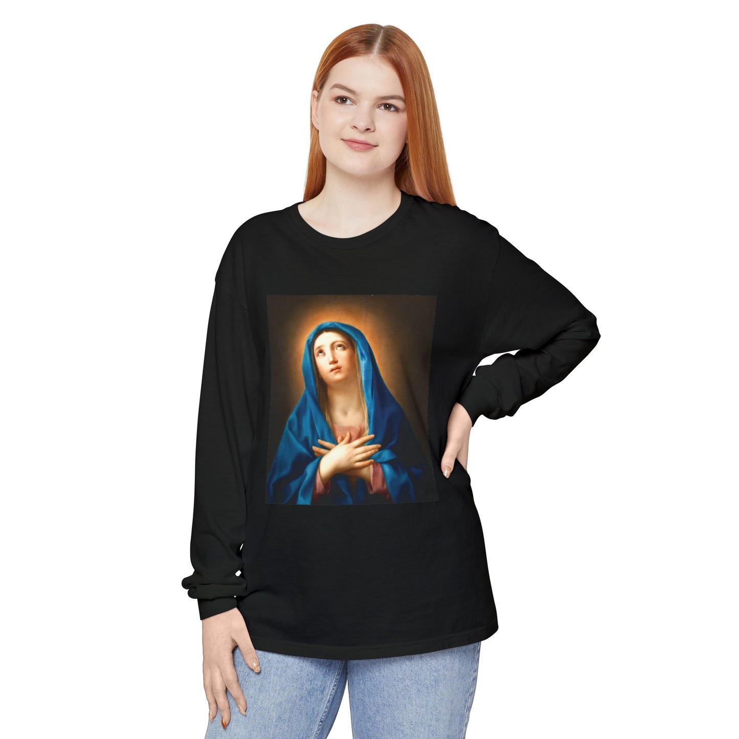 Our Lady of Sorrows by Anton Raphael Mengs (Long Sleeve)