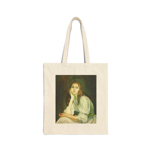 Julie Daydreaming by Berthe Morisot (Tote)