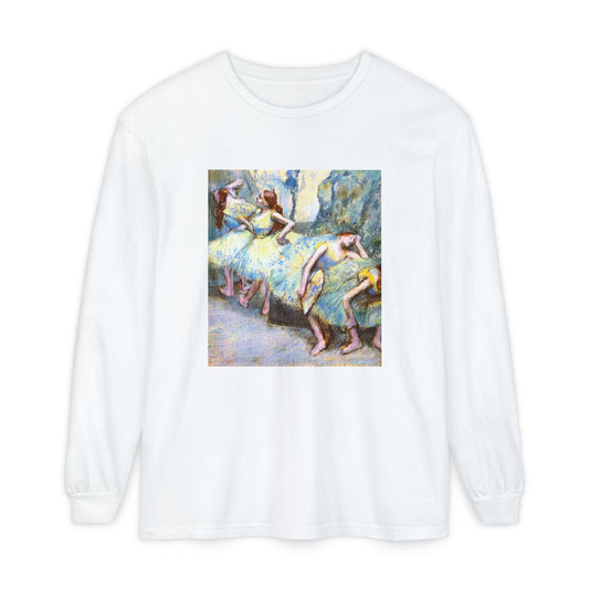 Ballet Dancers in the Wings by Edgar Degas (Long Sleeve)
