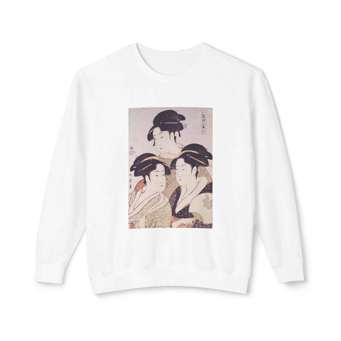 Three Beauties of the Present Day by Kitagawa Utamaro (Sweatshirt)
