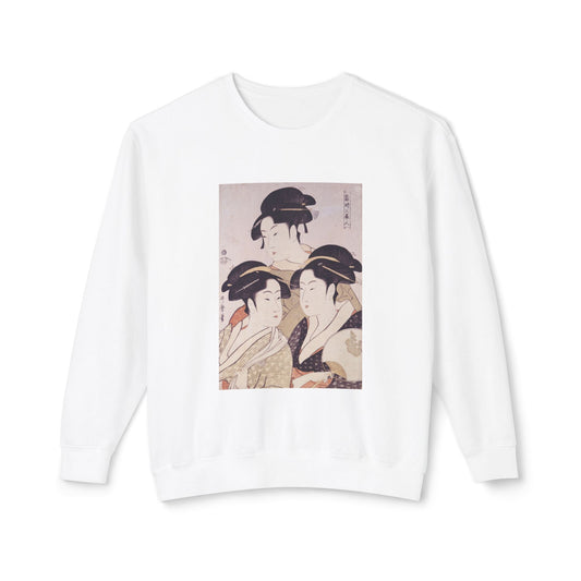 Three Beauties of the Present Day by Kitagawa Utamaro (Sweatshirt)