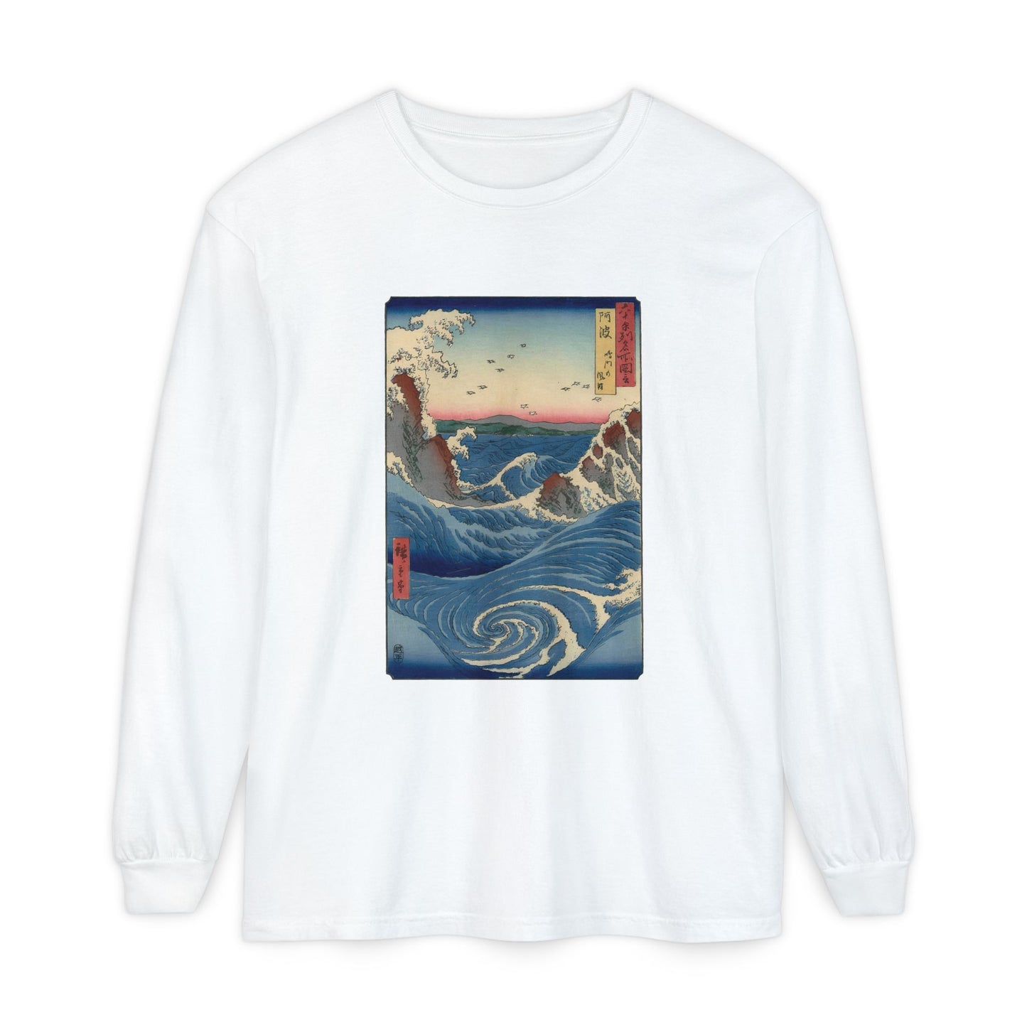 Naruto Whirlpool at Awa by Utagawa Hiroshige (Long Sleeve)