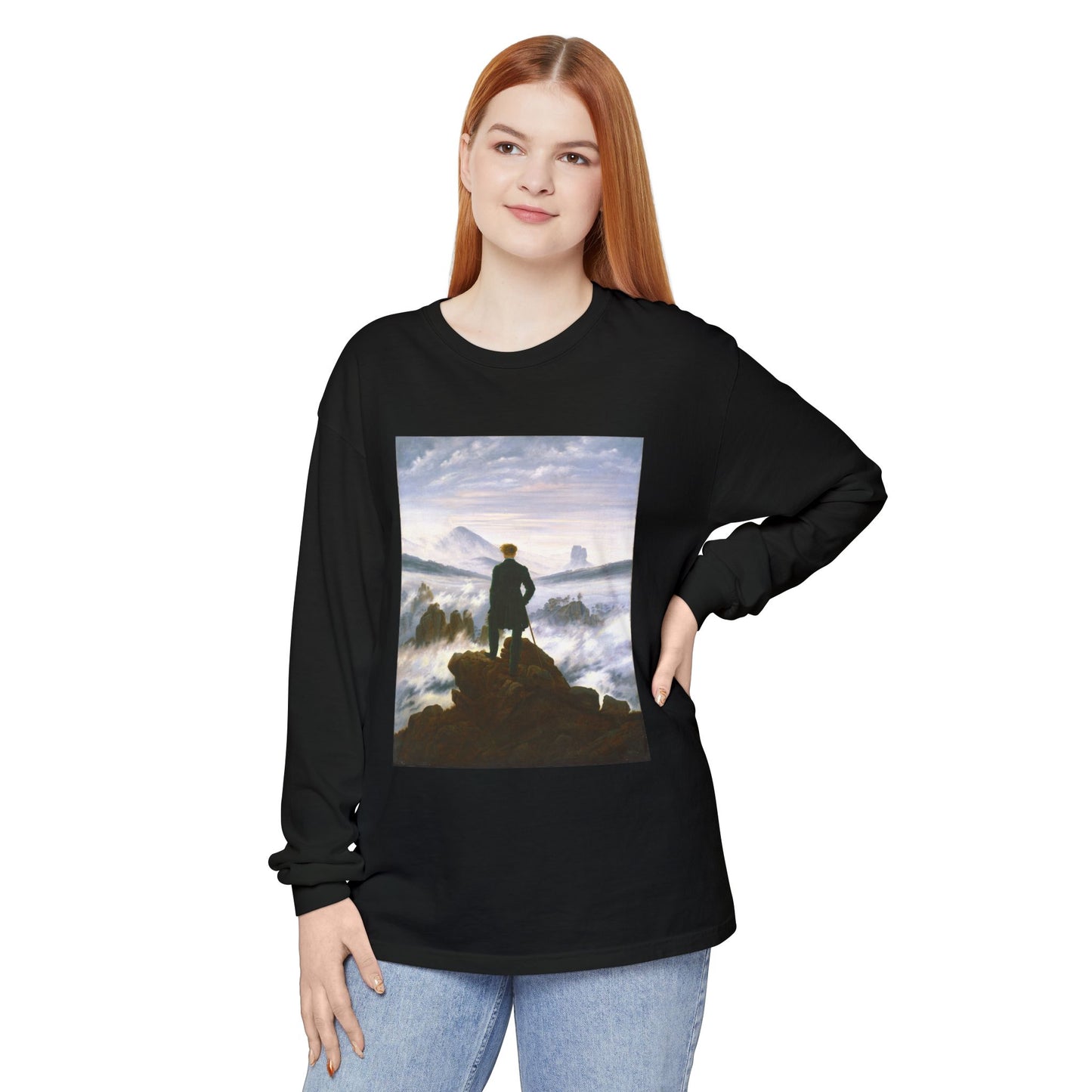Wanderer above the Sea of Fog by Caspar David Friedrich (Long Sleeve)