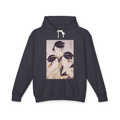Three Beauties of the Present Day by Kitagawa Utamaro (Hoodie)