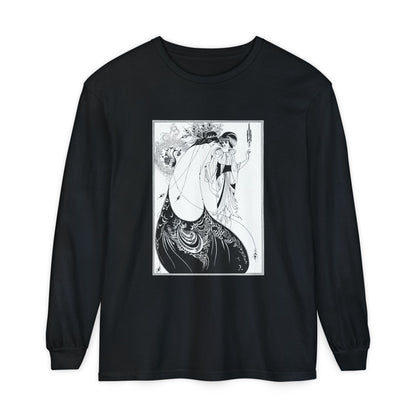 The Peacock Skirt by Aubrey Beardsley (Long Sleeve)