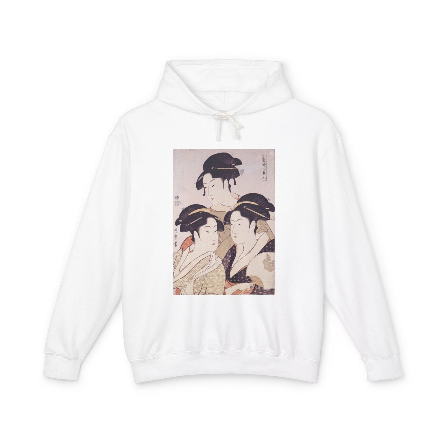 Three Beauties of the Present Day by Kitagawa Utamaro (Hoodie)