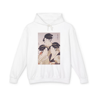 Three Beauties of the Present Day by Kitagawa Utamaro (Hoodie)