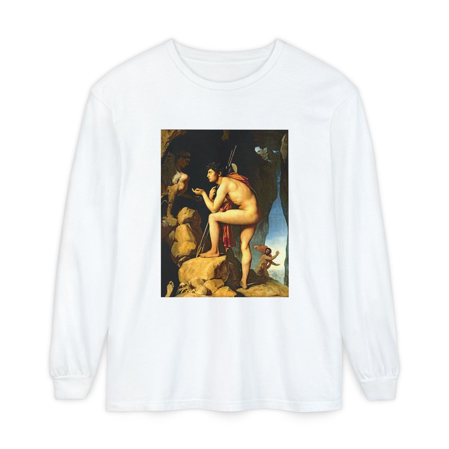 Oedipus and the Sphinx by Dominique Ingres (Long Sleeve)