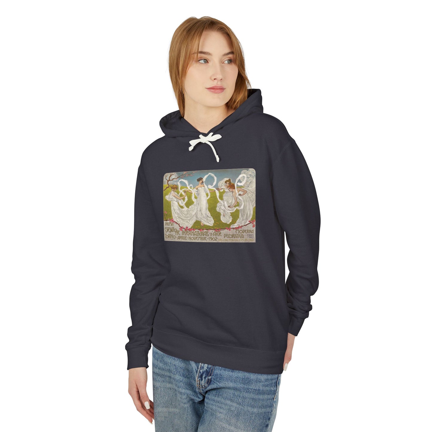 Poster International Exposition of Modern Decorative Arts by Leonardo Bistolfi (Hoodie)