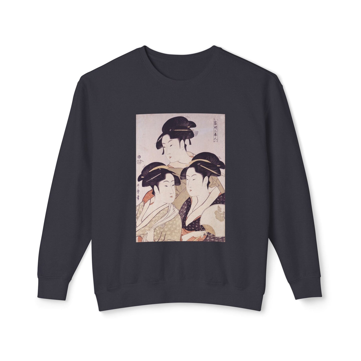 Three Beauties of the Present Day by Kitagawa Utamaro (Sweatshirt)