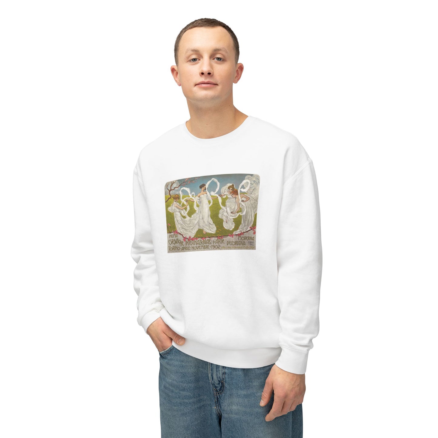 Poster International Exposition of Modern Decorative Arts by Leonardo Bistolfi (Sweatshirt)