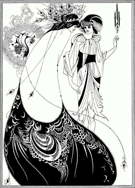 The Peacock Skirt by Aubrey Beardsley (Hoodie)
