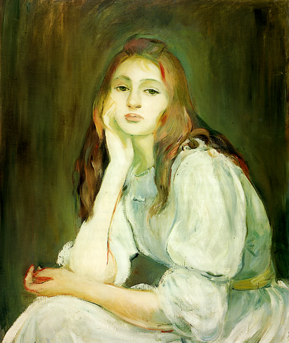 Julie Daydreaming by Berthe Morisot (T-Shirt)