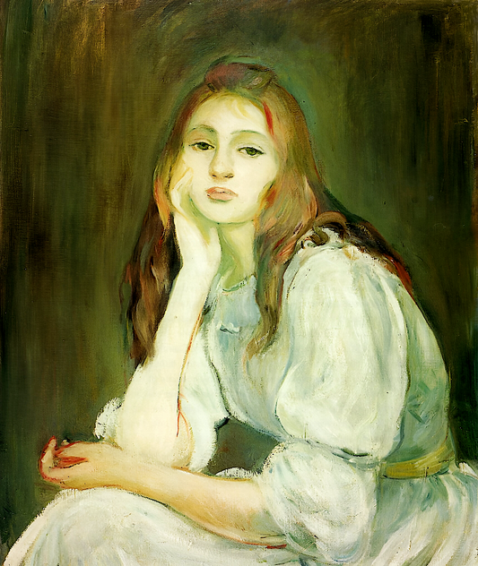 Julie Daydreaming by Berthe Morisot (T-Shirt)