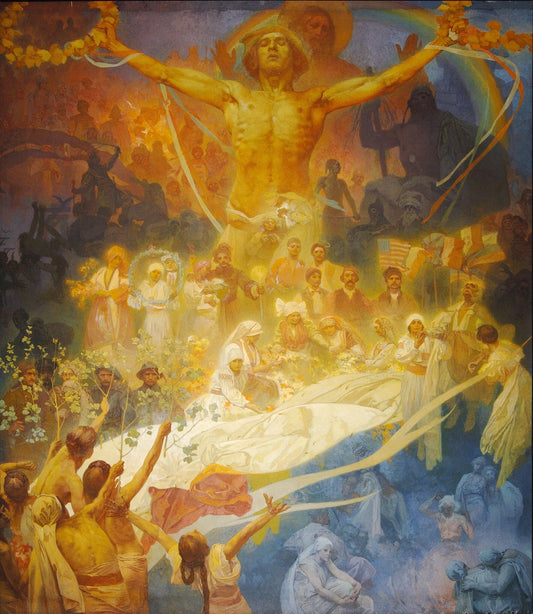 The Slav Epic: Apotheosis by Alphonse Mucha  (Sweatshirt)