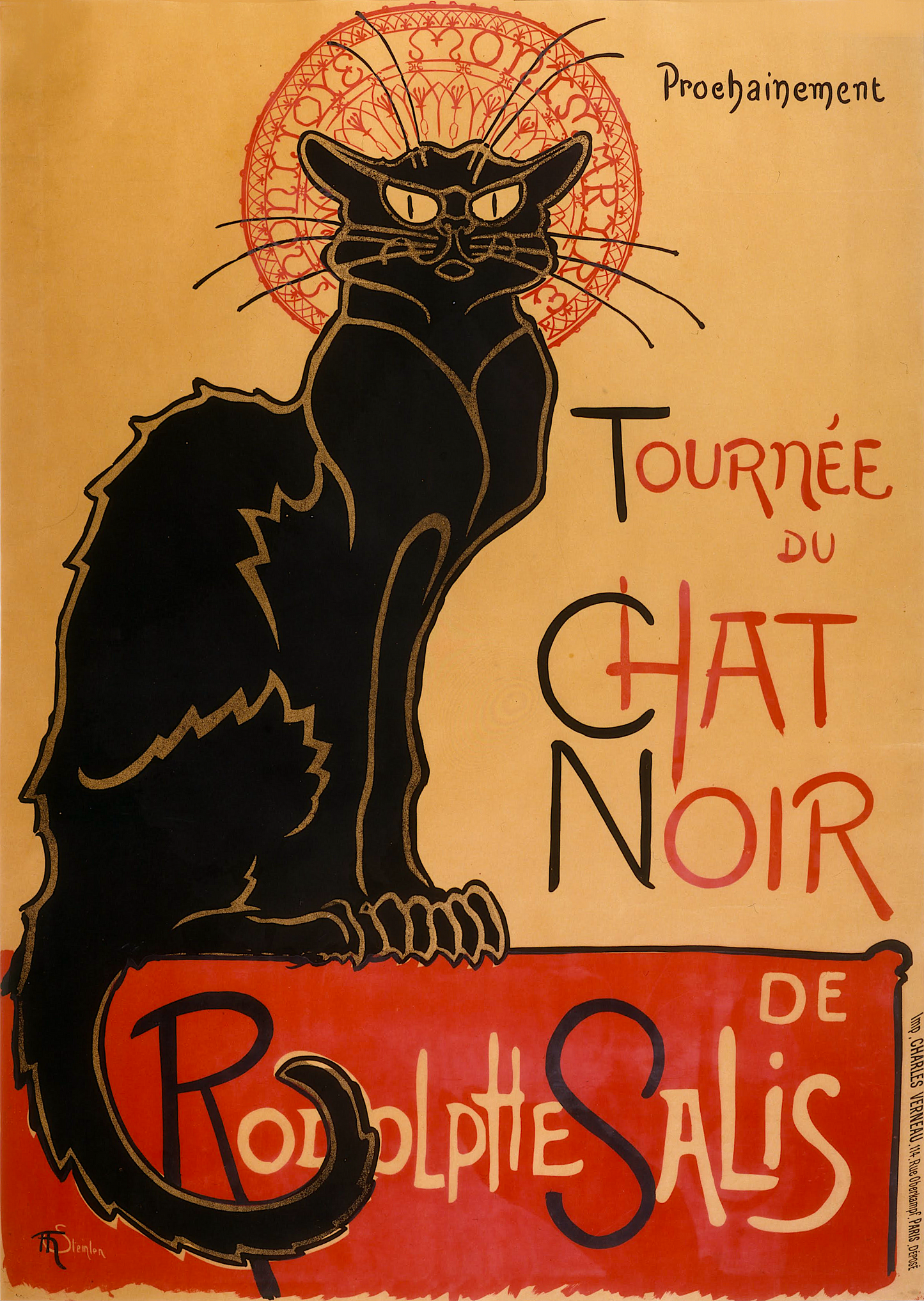 Tournée du Chat Noir by Théophile Steinlen (T-Shirt)